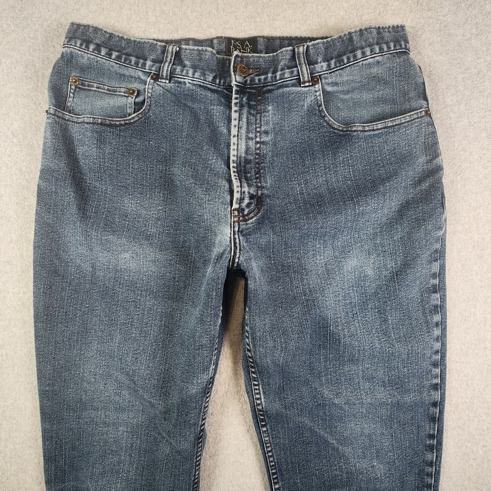 Jos A Bank Tailored Fit Straight Leg Jeans Mens 35x28 Blue Denim Tag 36x30